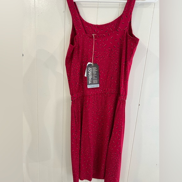 Toad&Co Pink Sheath Mini lead cerise print Dress Scoop Neck Sleeveless M NWT - Picture 5 of 9